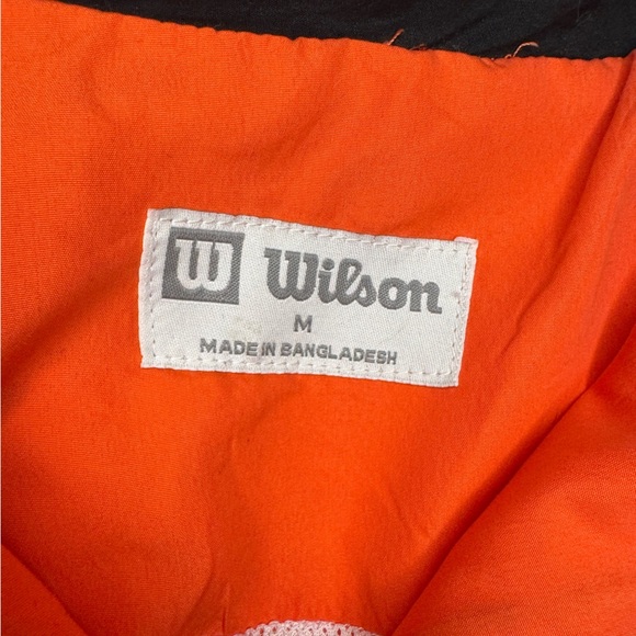 Vintage style Wilson Women's Orangey-Red and White Jacket - Picture 3 of 6